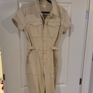 Off white  Short-Sleeve Jumpsuit